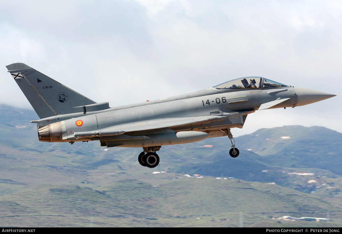 Aircraft Photo of C.16-39 | Eurofighter EF-2000 Typhoon S | Spain - Air Force | AirHistory.net #323497