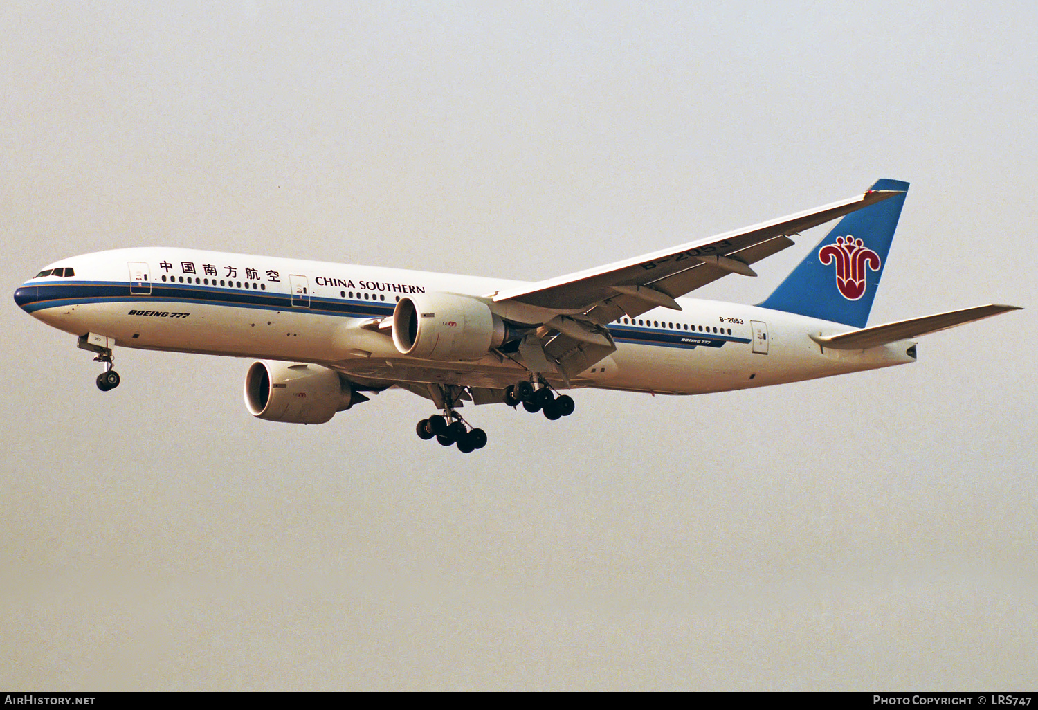 Aircraft Photo of B-2053 | Boeing 777-21B | China Southern Airlines | AirHistory.net #323501