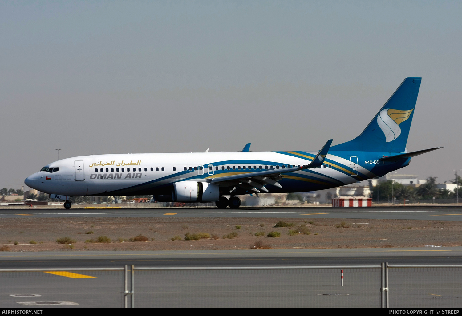Aircraft Photo of A4O-BB | Boeing 737-81M | Oman Air | AirHistory.net #323503
