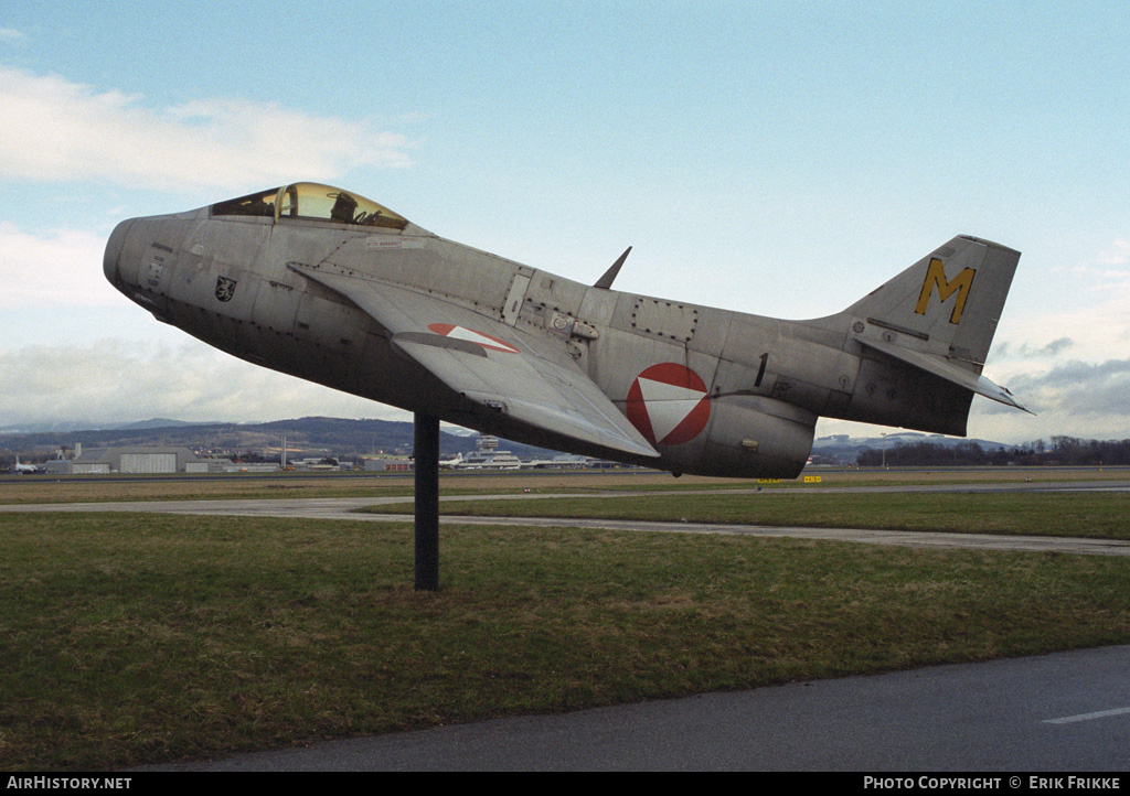 Aircraft Photo of M yellow / 29443 | Saab J29F Tunnan | Austria - Air Force | AirHistory.net #323529