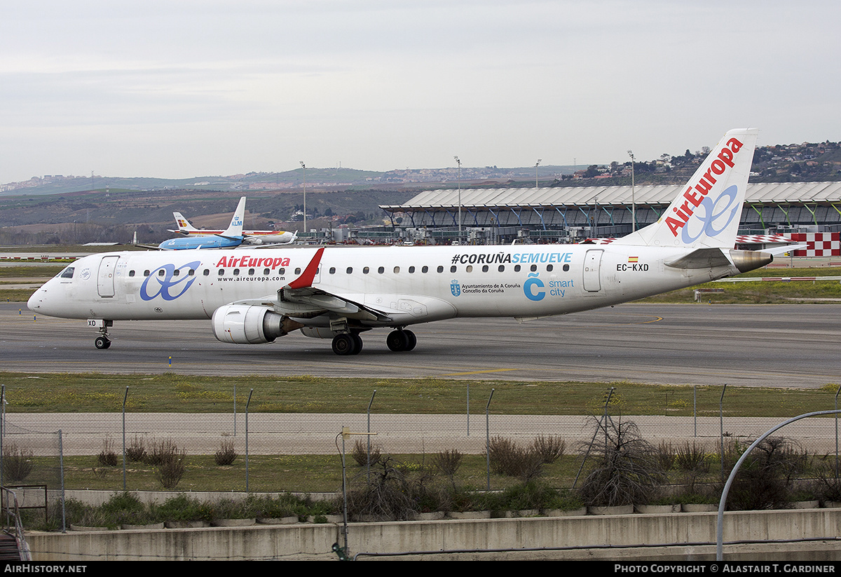 Aircraft Photo of EC-KXD | Embraer 195LR (ERJ-190-200LR) | Air Europa | AirHistory.net #323942