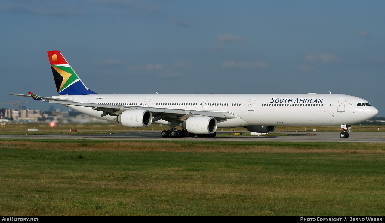 Aircraft Photo of ZS-SNH | Airbus A340-642 | South African Airways | AirHistory.net #323964