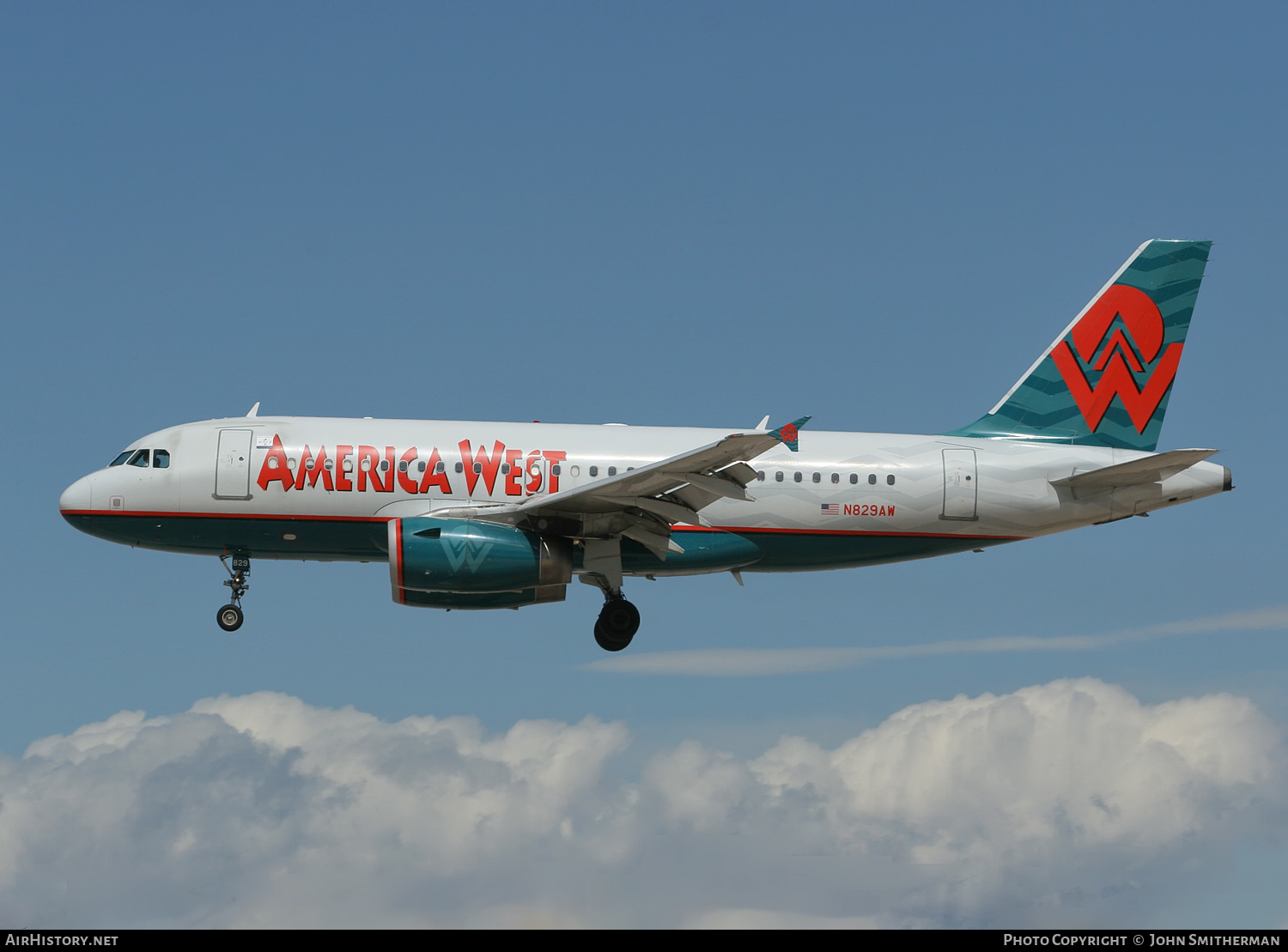 Aircraft Photo of N829AW | Airbus A319-132 | America West Airlines | AirHistory.net #323974
