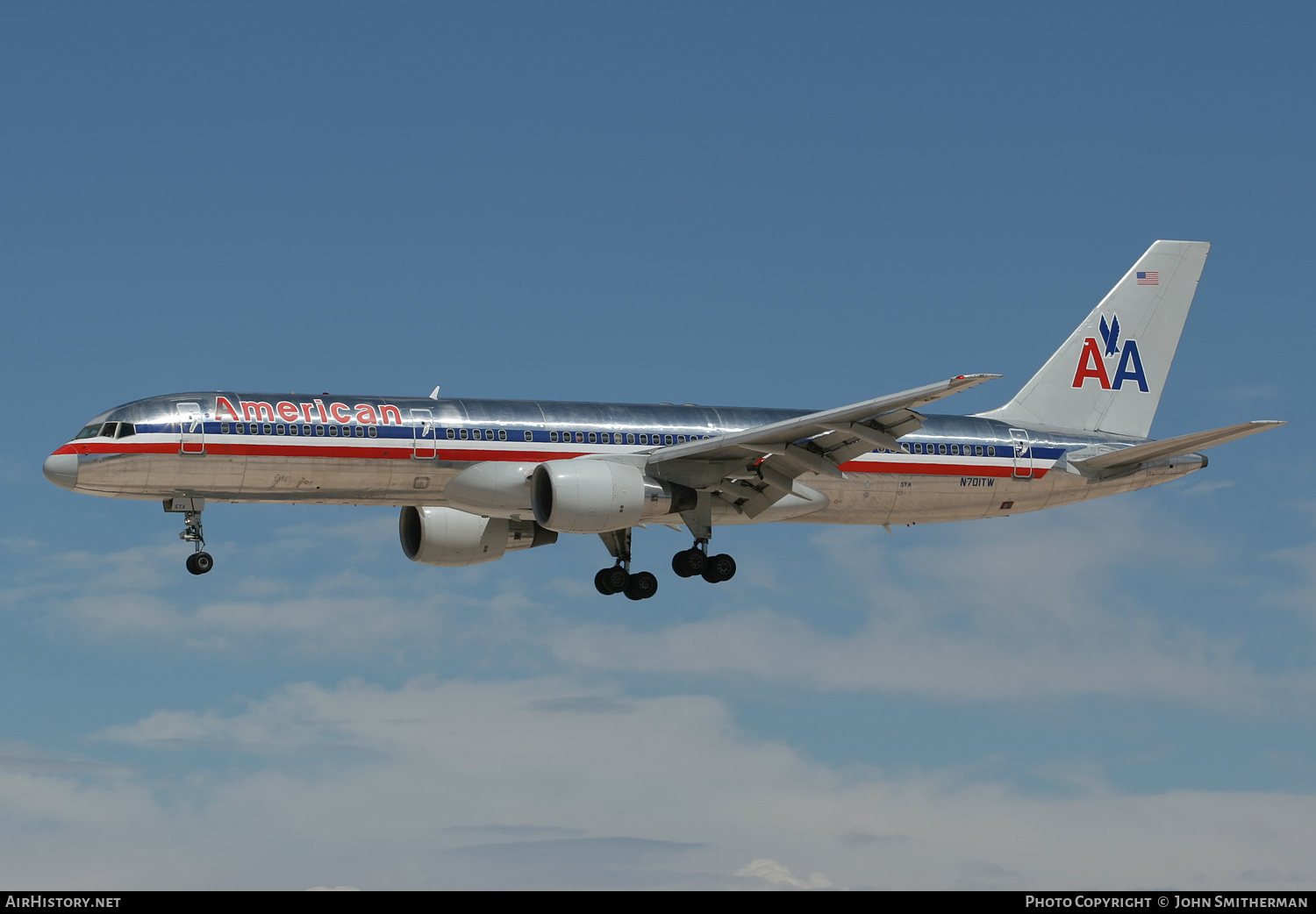 Aircraft Photo of N701TW | Boeing 757-2Q8 | American Airlines | AirHistory.net #324011