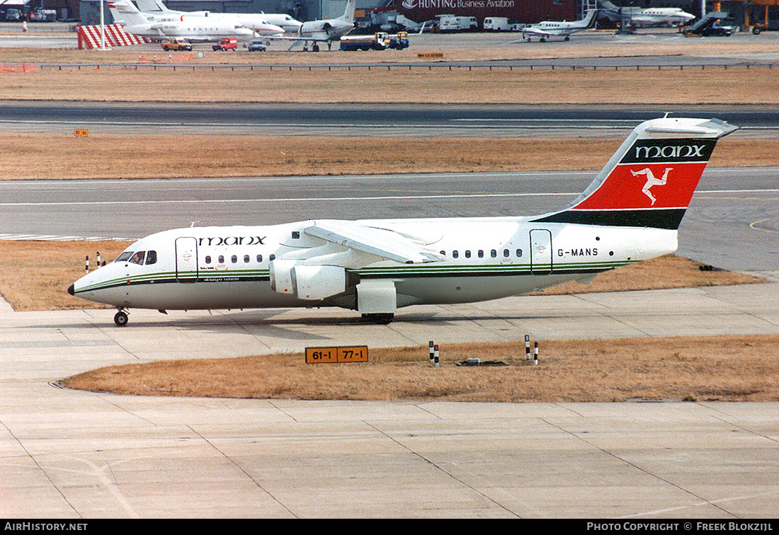 Aircraft Photo of G-MANS | British Aerospace BAe-146-200 | Manx Airlines | AirHistory.net #324035