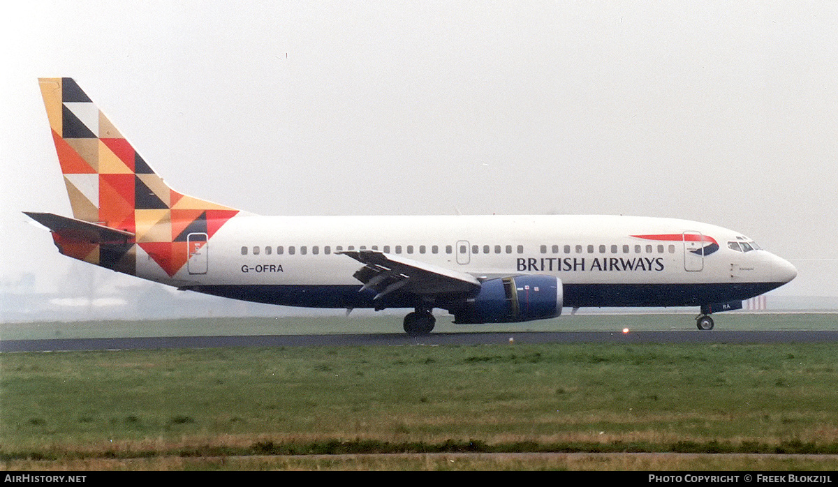 Aircraft Photo of G-OFRA | Boeing 737-36Q | British Airways | AirHistory.net #324080