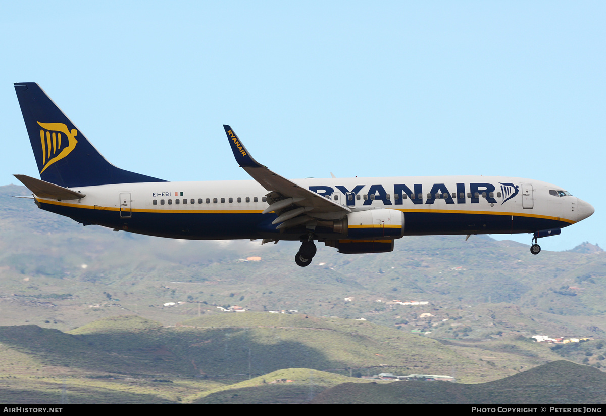 Aircraft Photo of EI-EBI | Boeing 737-8AS | Ryanair | AirHistory.net #324081