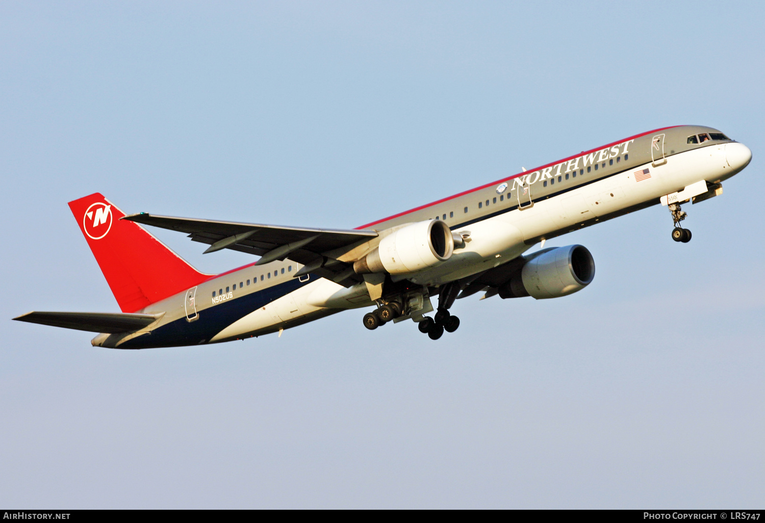 Aircraft Photo of N502US | Boeing 757-251 | Northwest Airlines | AirHistory.net #324217