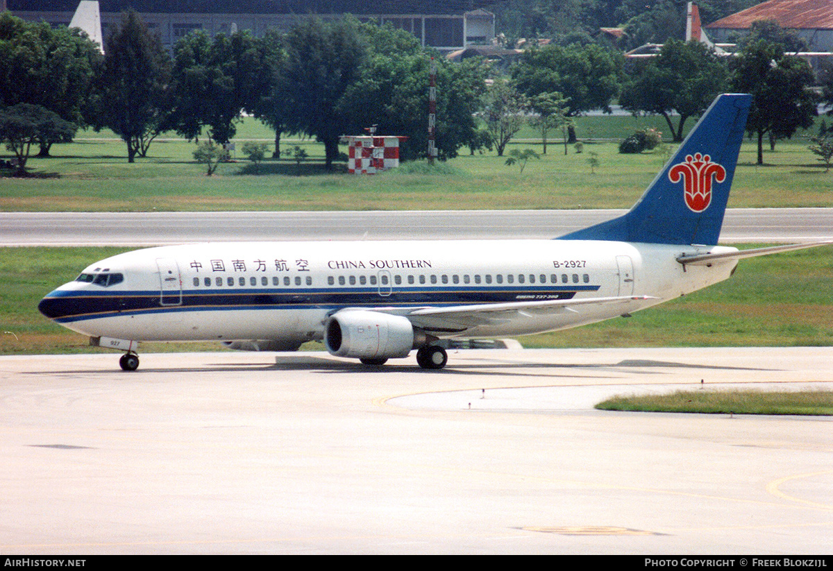 Aircraft Photo of B-2927 | Boeing 737-31B | China Southern Airlines | AirHistory.net #324230