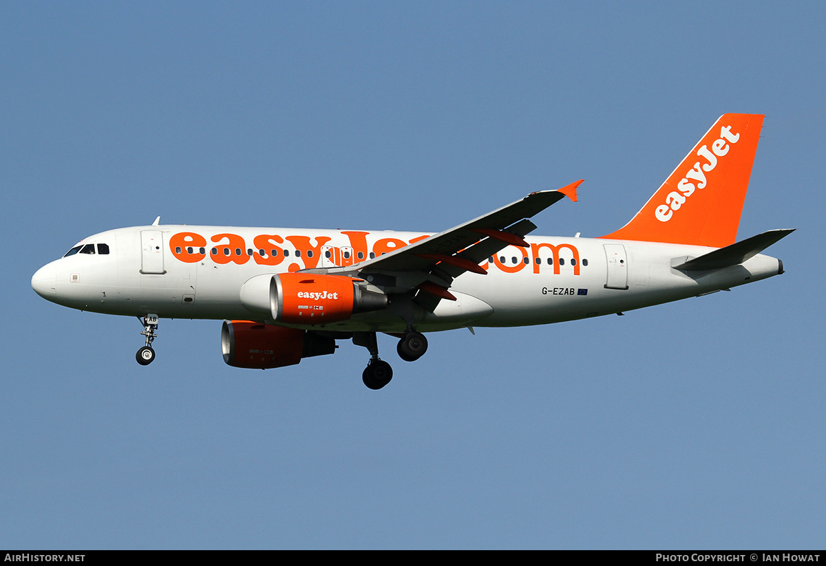 Aircraft Photo of G-EZAB | Airbus A319-111 | EasyJet | AirHistory.net #324303