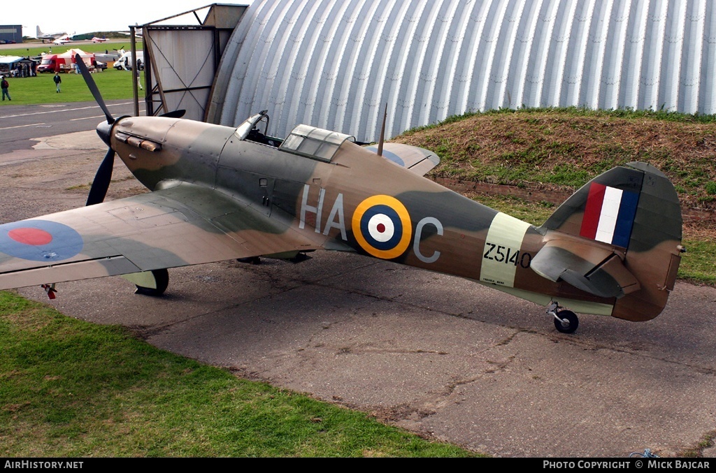 Aircraft Photo of G-HURI / Z5140 | Hawker Hurricane Mk12A | UK - Air Force | AirHistory.net #324345