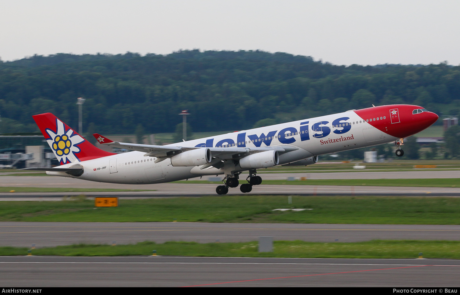 Aircraft Photo of HB-JMF | Airbus A340-313E | Edelweiss Air | AirHistory.net #324439