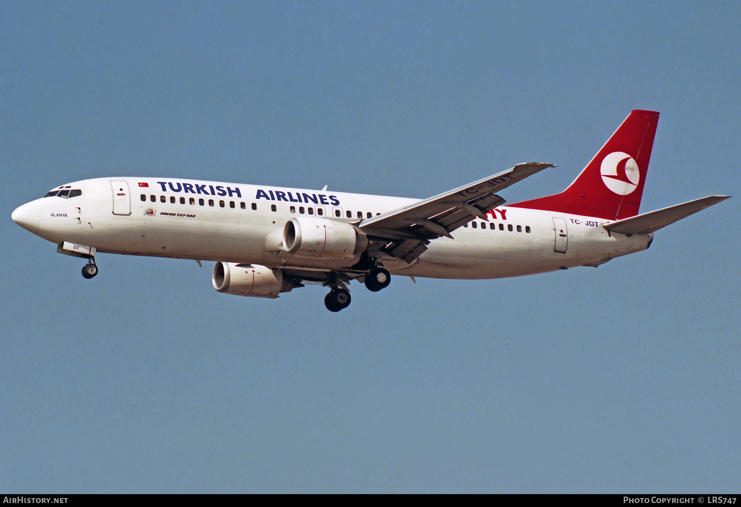 Aircraft Photo of TC-JDT | Boeing 737-4Y0 | THY Türk Hava Yolları - Turkish Airlines | AirHistory.net #324444