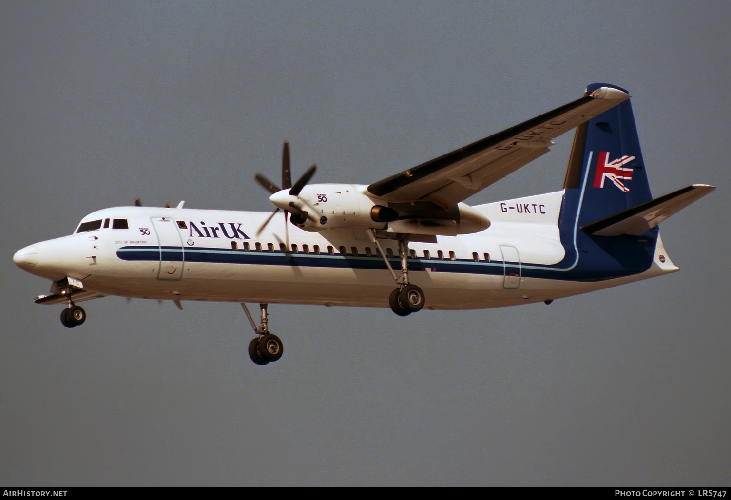 Aircraft Photo of G-UKTC | Fokker 50 | Air UK | AirHistory.net #324596