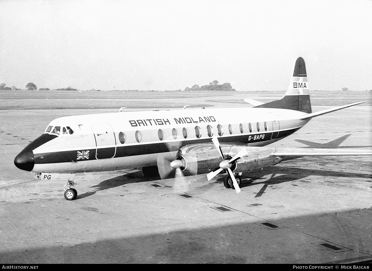 Aircraft Photo of G-BAPG | Vickers 814 Viscount | British Midland Airways - BMA | AirHistory.net #324601