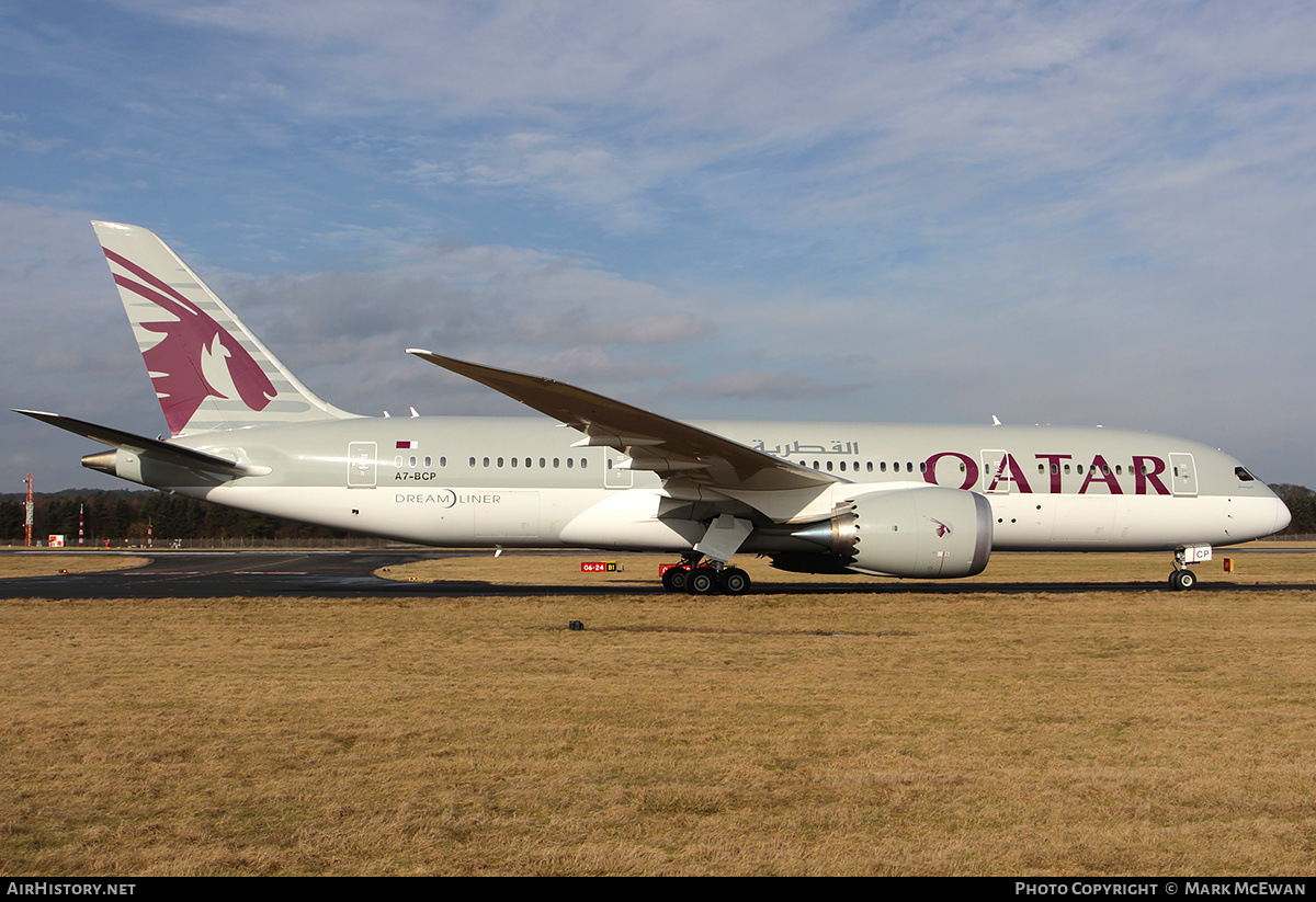 Aircraft Photo of A7-BCP | Boeing 787-8 Dreamliner | Qatar Airways | AirHistory.net #324757