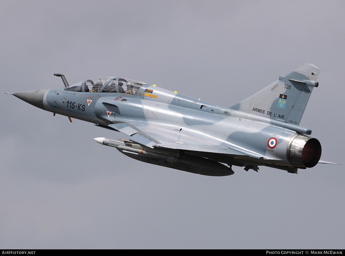 Aircraft Photo of 528 | Dassault Mirage 2000B | France - Air Force | AirHistory.net #324894