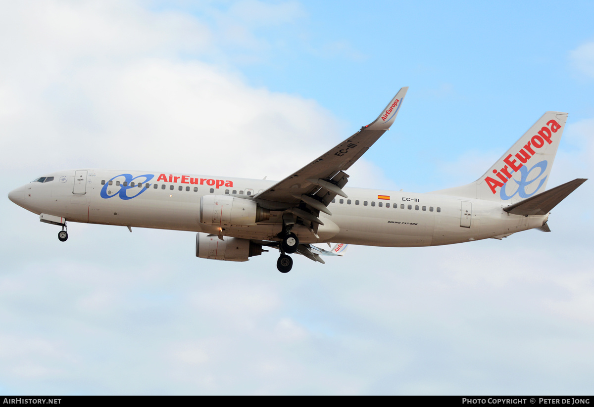 Aircraft Photo of EC-III | Boeing 737-86Q | Air Europa | AirHistory.net #324944