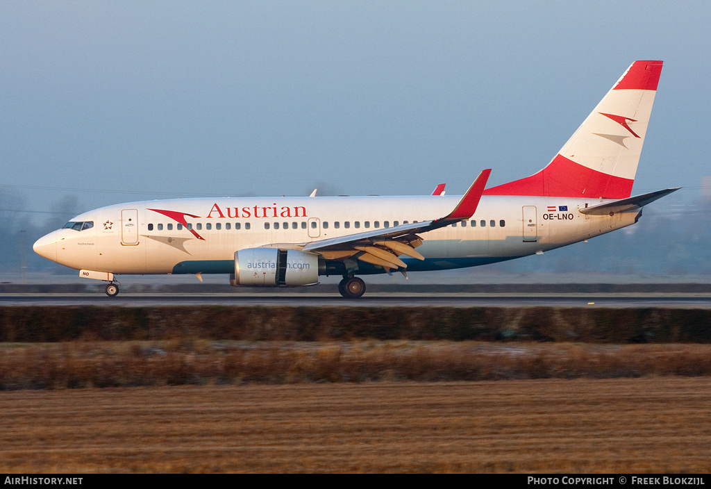 Aircraft Photo of OE-LNO | Boeing 737-7Z9 | Austrian Airlines | AirHistory.net #324979