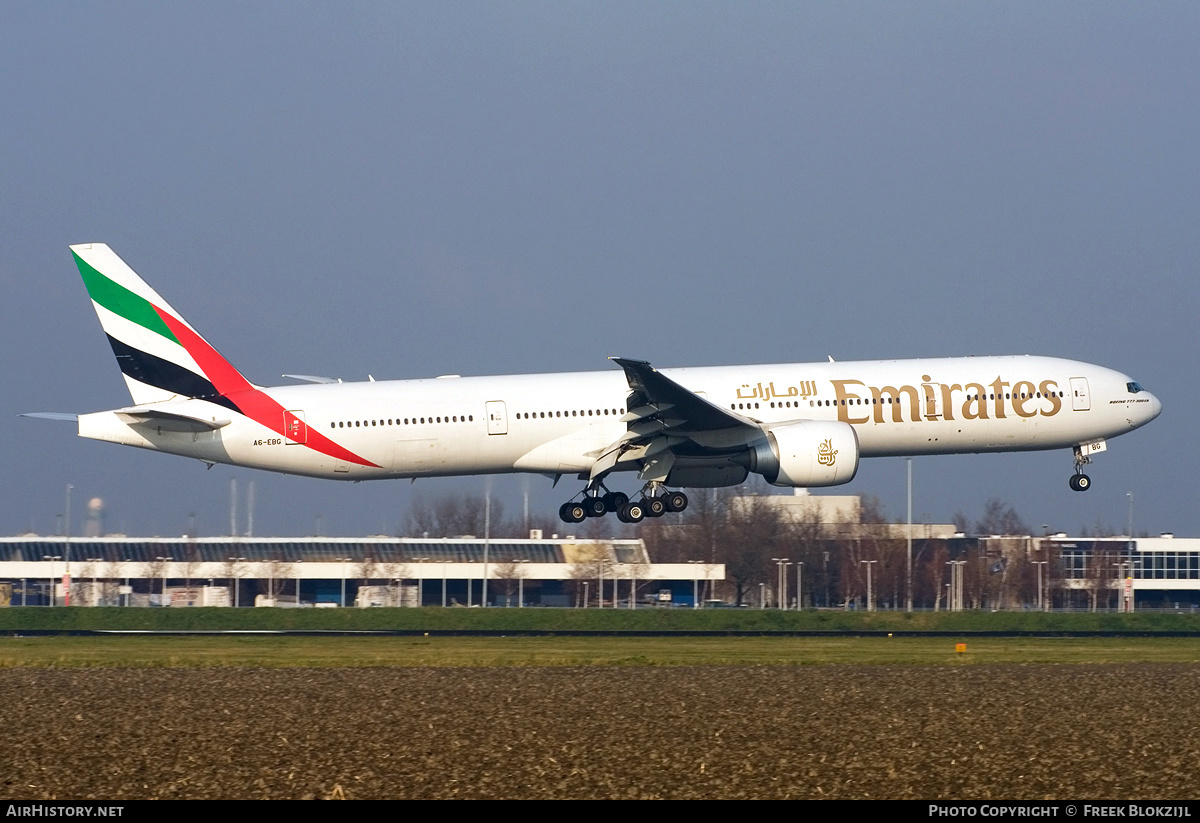 Aircraft Photo of A6-EBG | Boeing 777-36N/ER | Emirates | AirHistory.net #324984