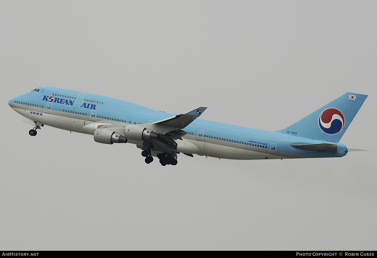 Aircraft Photo of HL7483 | Boeing 747-4B5 | Korean Air | AirHistory.net #324996