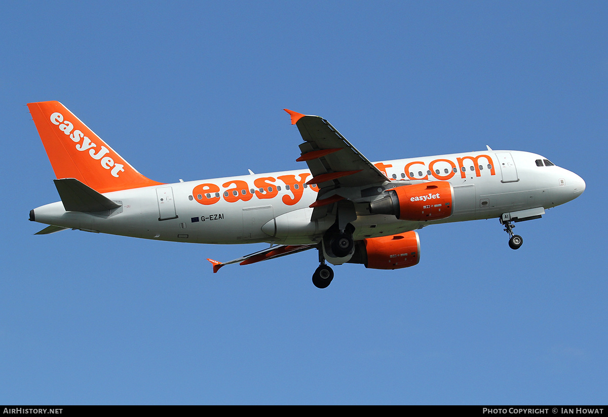 Aircraft Photo of G-EZAI | Airbus A319-111 | EasyJet | AirHistory.net #325051