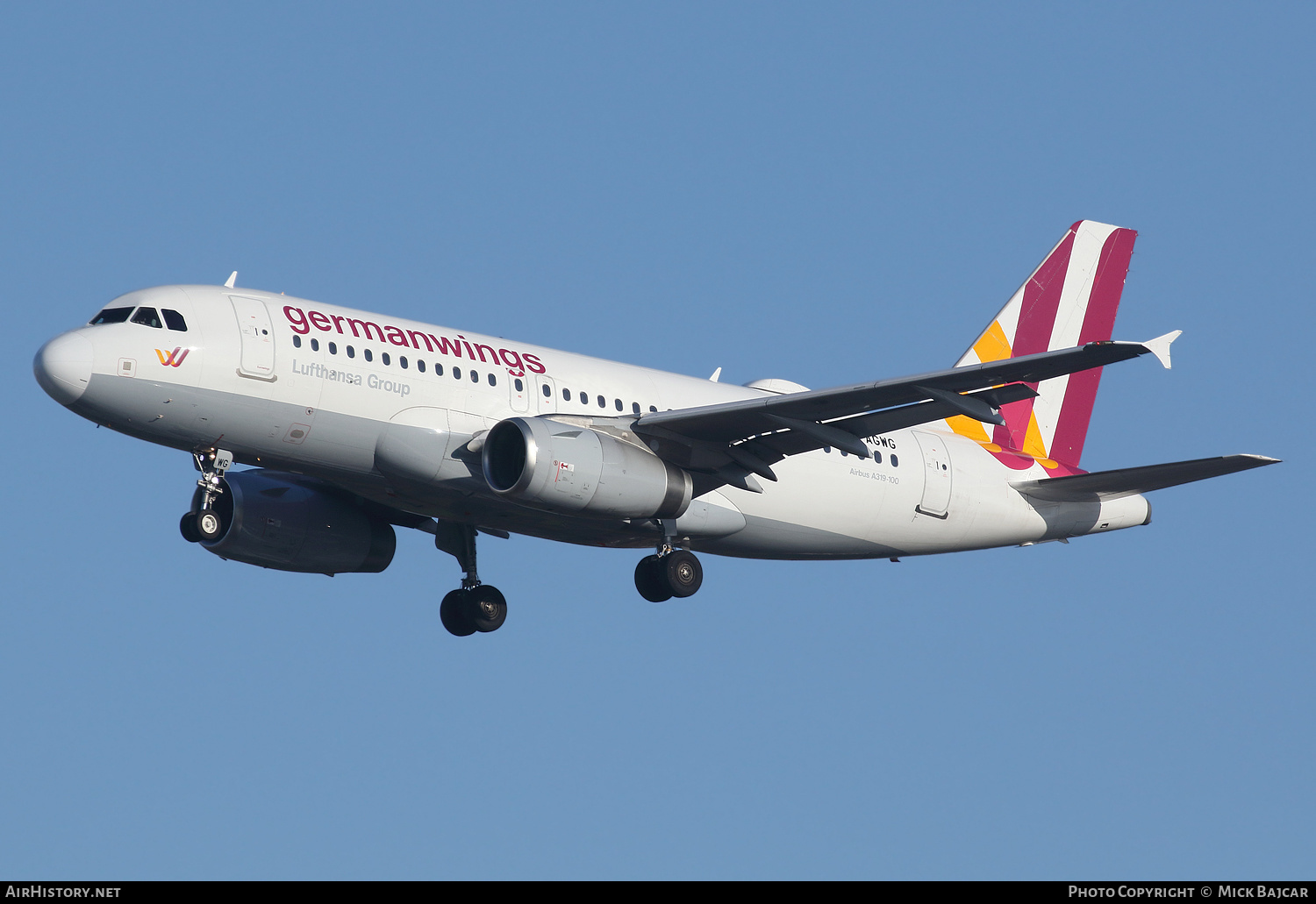 Aircraft Photo of D-AGWG | Airbus A319-132 | Germanwings | AirHistory.net #325057