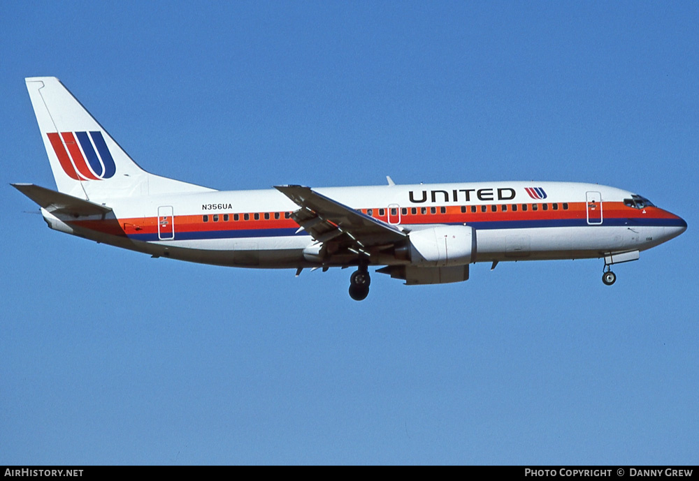 Aircraft Photo of N356UA | Boeing 737-322 | United Airlines | AirHistory.net #325101