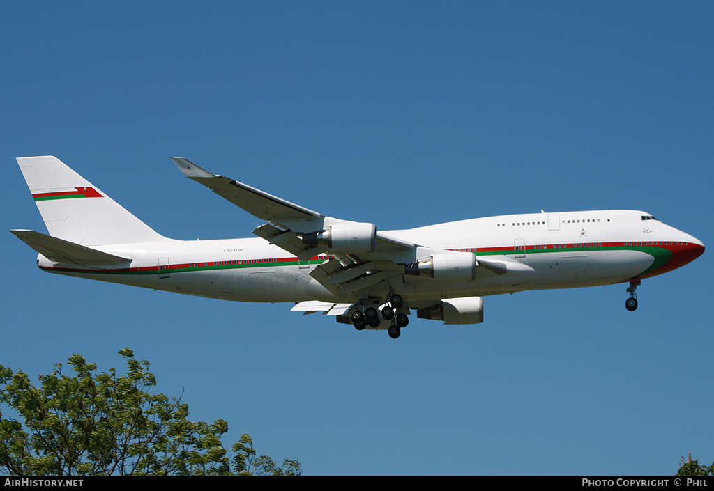 Aircraft Photo of A4O-OMN | Boeing 747-430 | Oman Government | AirHistory.net #325119