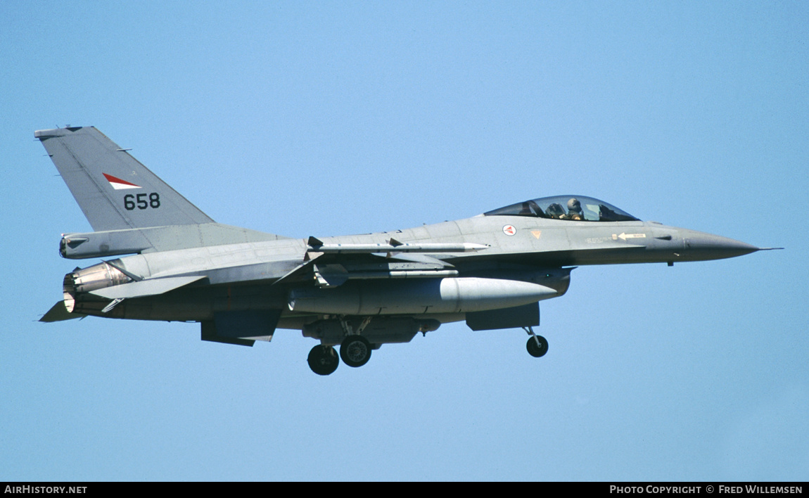 Aircraft Photo of 658 | General Dynamics F-16AM Fighting Falcon | Norway - Air Force | AirHistory.net #325169