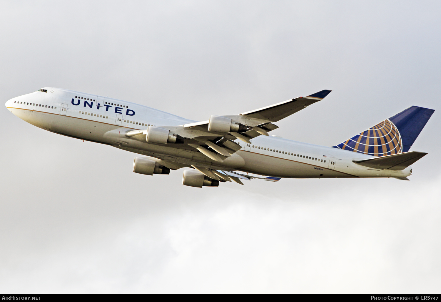 Aircraft Photo of N105UA | Boeing 747-451 | United Airlines | AirHistory.net #325247