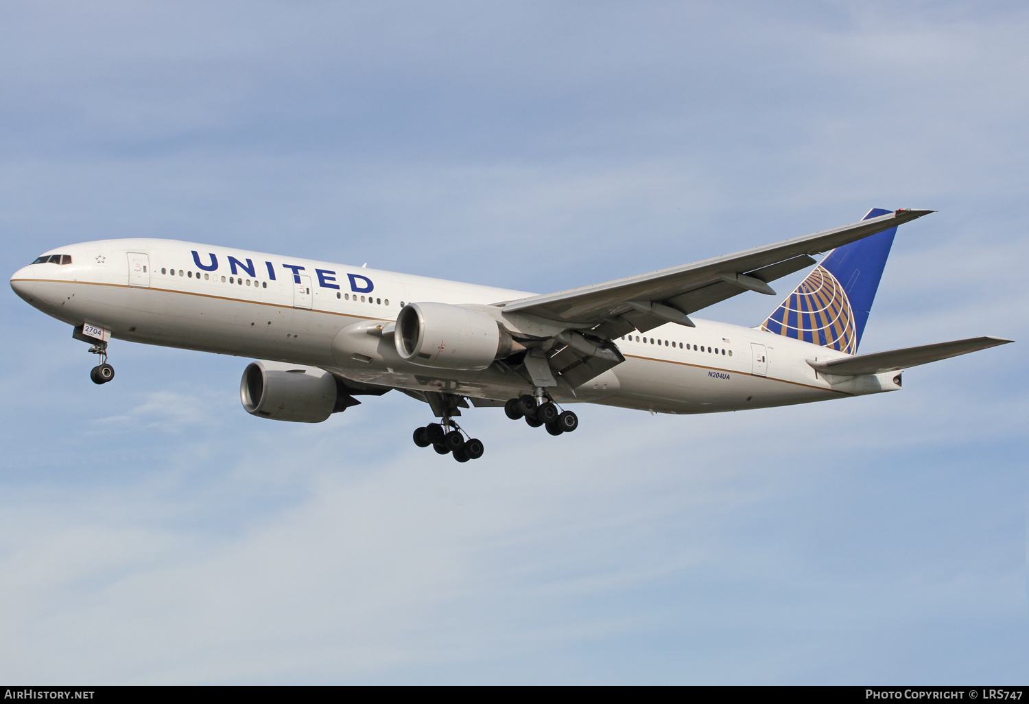 Aircraft Photo of N204UA | Boeing 777-222/ER | United Airlines | AirHistory.net #325273