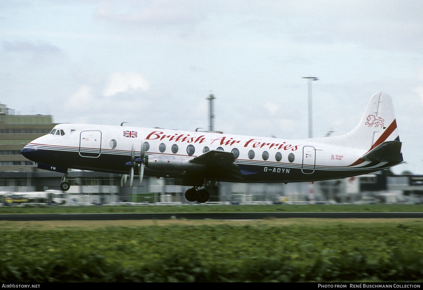 Aircraft Photo of G-AOYN | Vickers 806 Viscount | British Air Ferries - BAF | AirHistory.net #325274