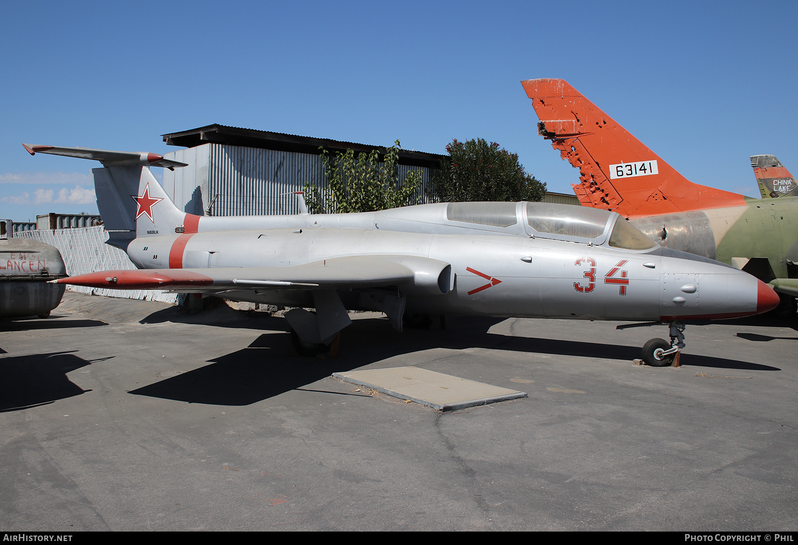 Aircraft Photo of N88LK / 34 red | Aero L-29A Delfin Akrobat | Russia - Air Force | AirHistory.net #325297