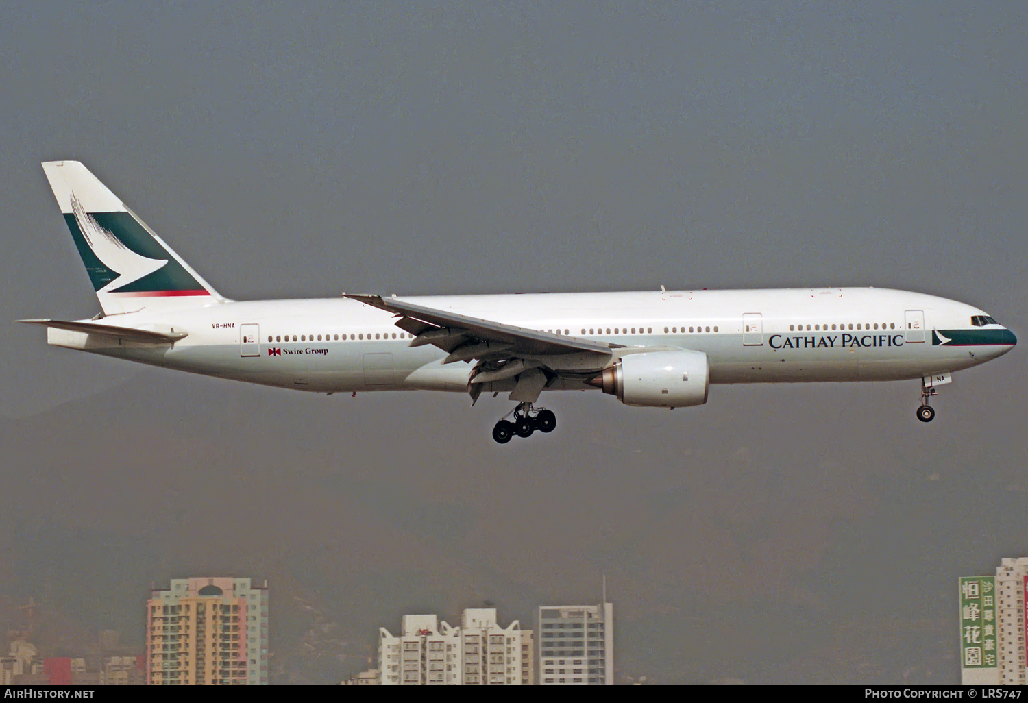 Aircraft Photo of VR-HNA | Boeing 777-267 | Cathay Pacific Airways | AirHistory.net #325312