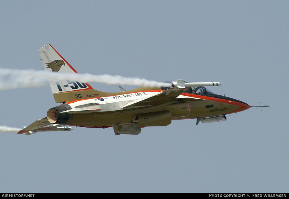 Aircraft Photo of 001 | Korea Aerospace T-50 Golden Eagle | South Korea - Air Force | AirHistory.net #325317