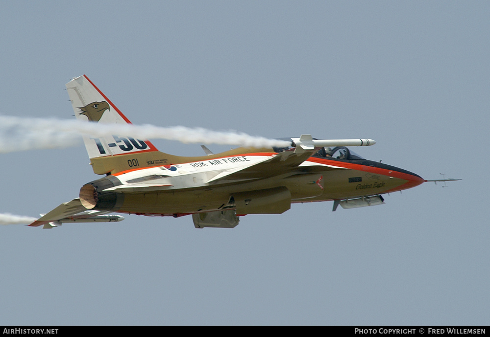 Aircraft Photo of 001 | Korea Aerospace T-50 Golden Eagle | South Korea - Air Force | AirHistory.net #325317