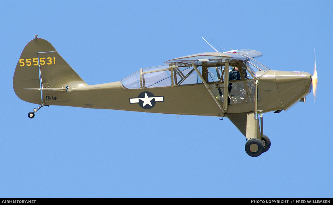 Aircraft Photo of EC-AAP / 555531 | Piper L-14 Cub Cruiser | USA - Air Force | AirHistory.net #325323