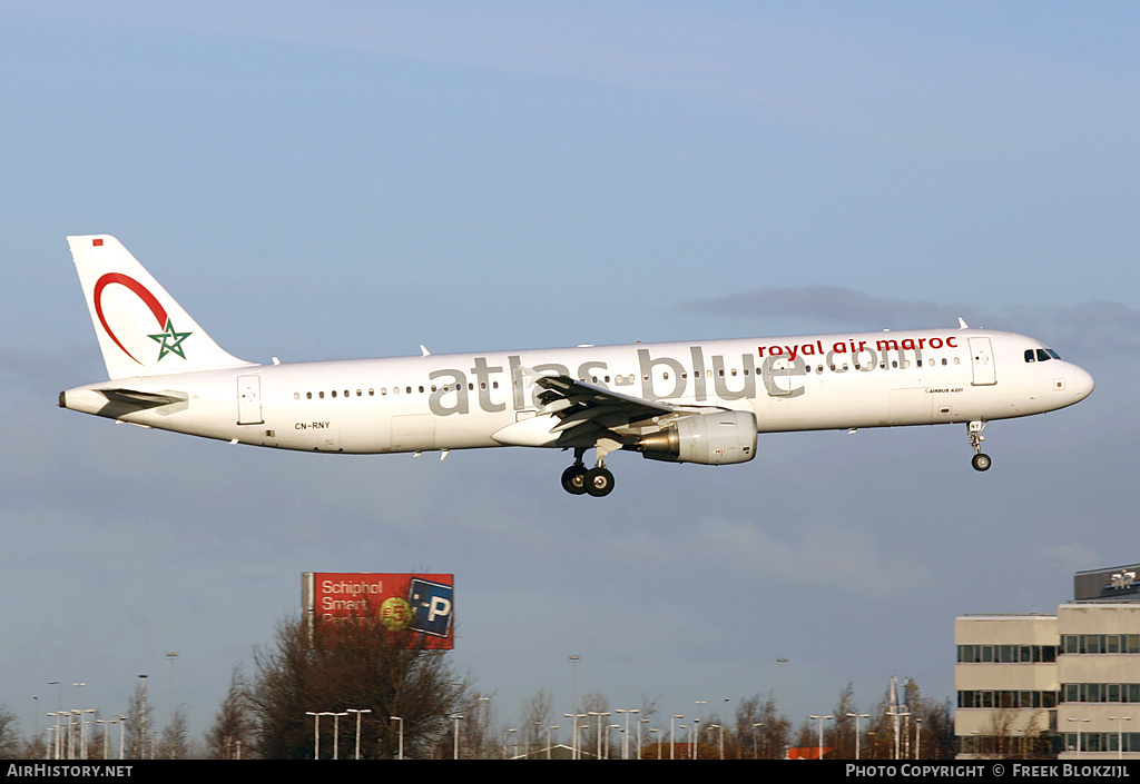 Aircraft Photo of CN-RNY | Airbus A321-211 | Atlas Blue | AirHistory.net #325371