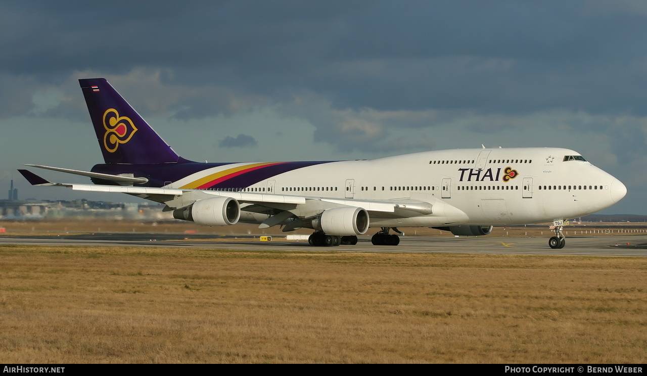 Aircraft Photo of HS-TGJ | Boeing 747-4D7 | Thai Airways International | AirHistory.net #325397