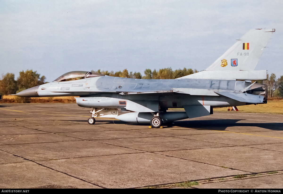 Aircraft Photo of FA-99 | General Dynamics F-16A Fighting Falcon | Belgium - Air Force | AirHistory.net #325432