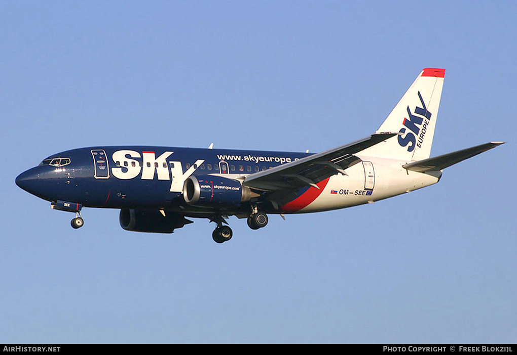 Aircraft Photo of OM-SEE | Boeing 737-53C | SkyEurope Airlines | AirHistory.net #325496