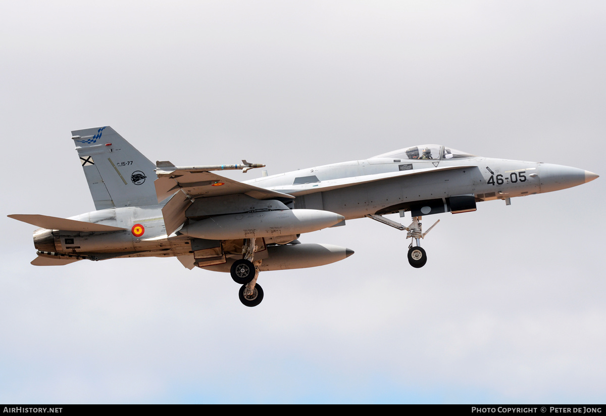Aircraft Photo of C.15-77 | McDonnell Douglas F/A-18A+ Hornet | Spain - Air Force | AirHistory.net #325503
