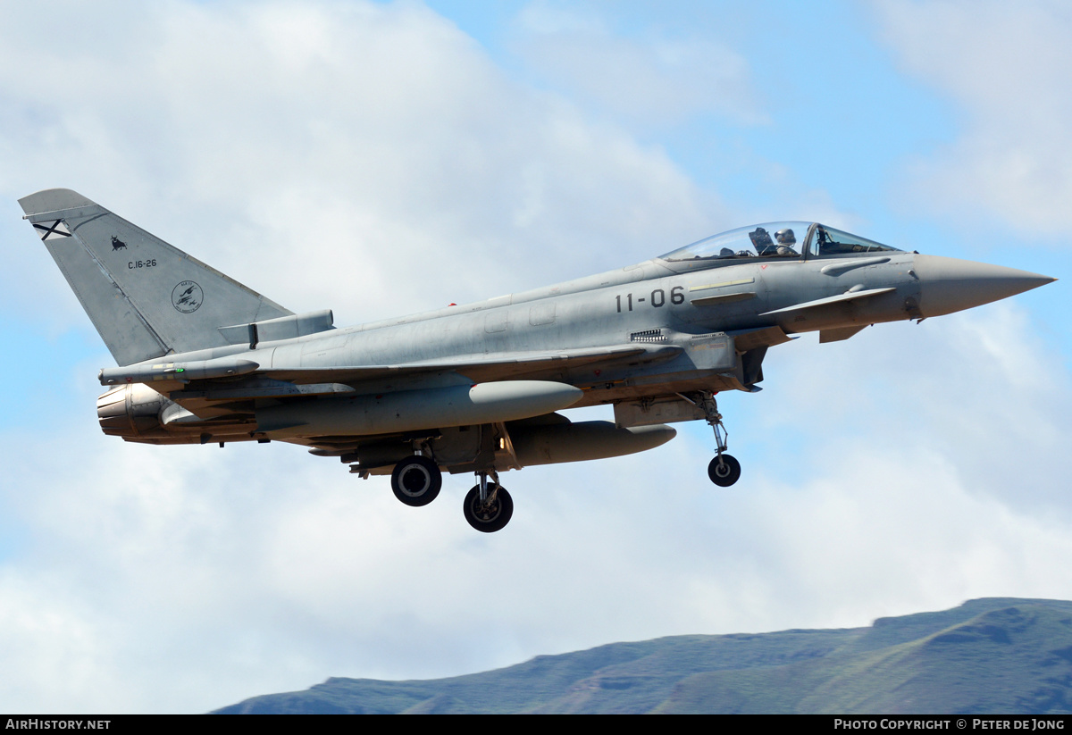 Aircraft Photo of C16-26 | Eurofighter EF-2000 Typhoon S | Spain - Air Force | AirHistory.net #325555