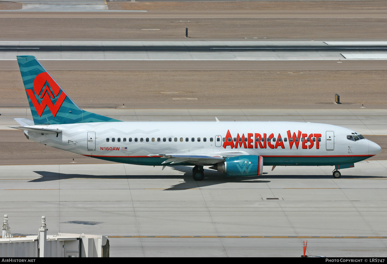 Aircraft Photo of N160AW | Boeing 737-3G7 | America West Airlines | AirHistory.net #325672