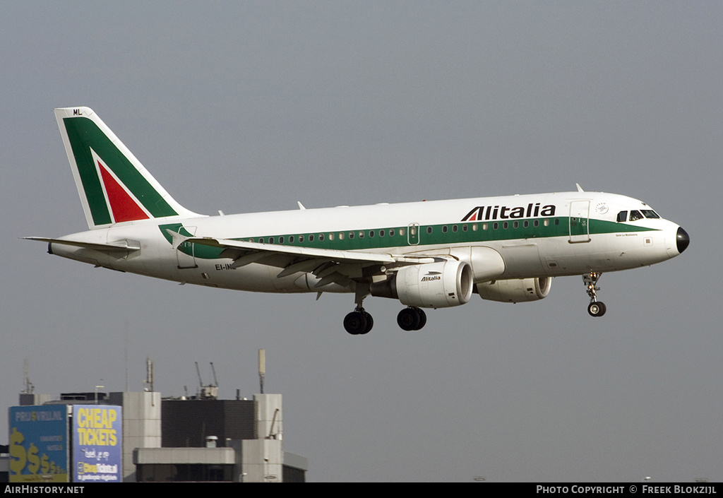 Aircraft Photo of EI-IML | Airbus A319-112 | Alitalia | AirHistory.net #325788