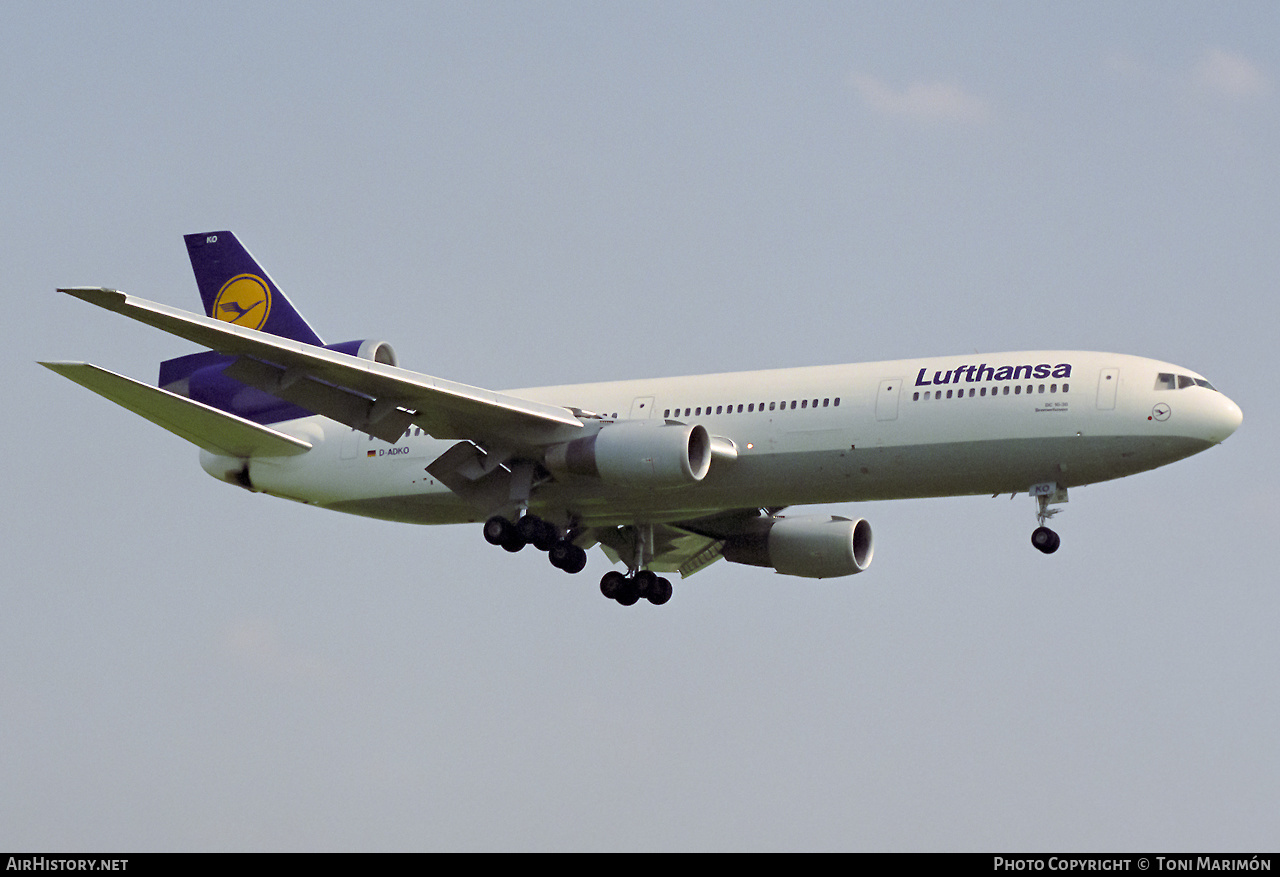 Aircraft Photo of D-ADKO | McDonnell Douglas DC-10-30 | Lufthansa | AirHistory.net #325803