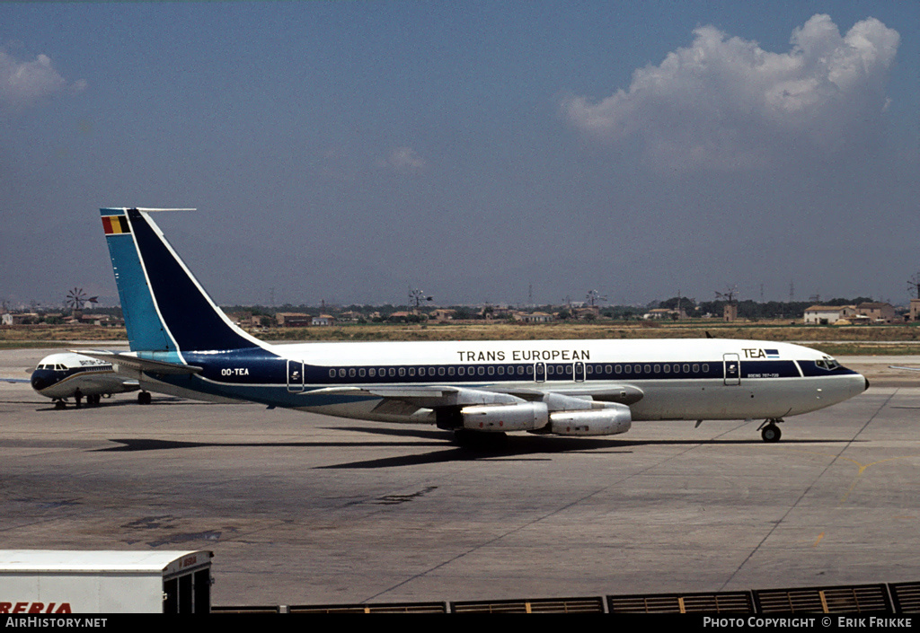 Aircraft Photo of OO-TEA | Boeing 720-025 | TEA - Trans European Airways | AirHistory.net #325884