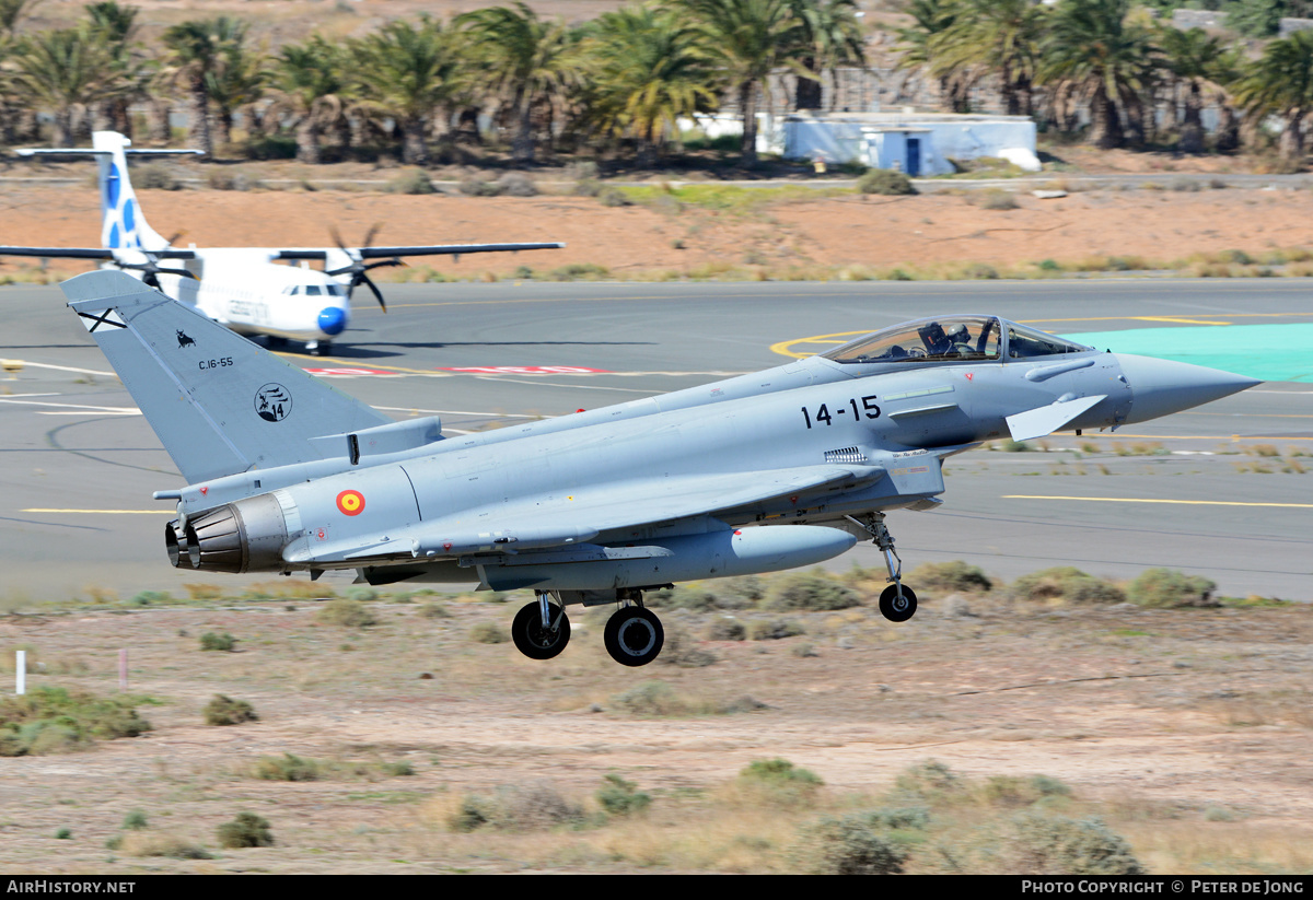 Aircraft Photo of C.16-55 | Eurofighter EF-2000 Typhoon S | Spain - Air Force | AirHistory.net #325920