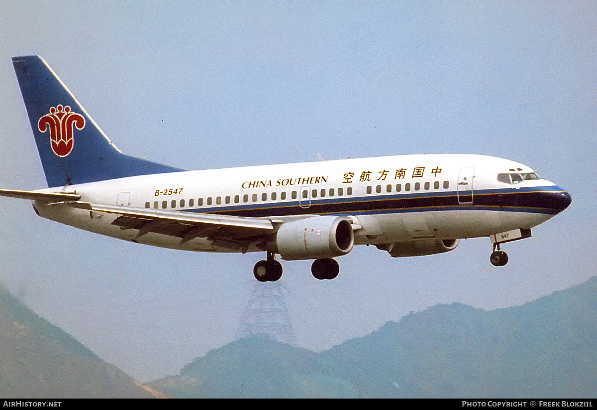 Aircraft Photo of B-2547 | Boeing 737-5Y0 | China Southern Airlines | AirHistory.net #326043